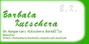 borbala kutschera business card